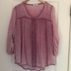 Boho cotton pink top.